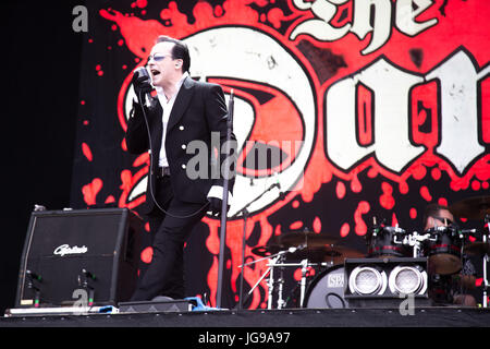 Dannati effettuando in corrispondenza di Barclaycard British Summertime in Hyde Park Foto Stock