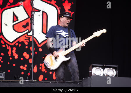 Dannati effettuando in corrispondenza di Barclaycard British Summertime in Hyde Park Foto Stock