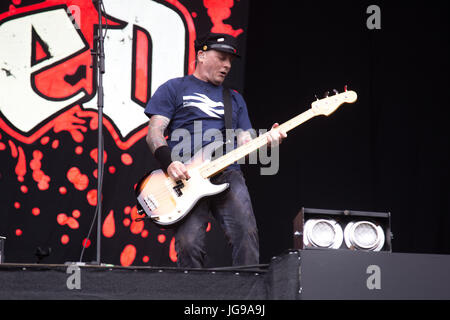 Dannati effettuando in corrispondenza di Barclaycard British Summertime in Hyde Park Foto Stock