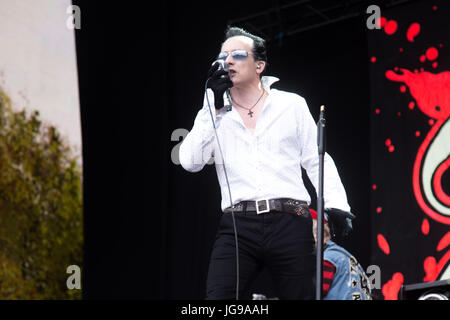 Dannati effettuando in corrispondenza di Barclaycard British Summertime in Hyde Park Foto Stock