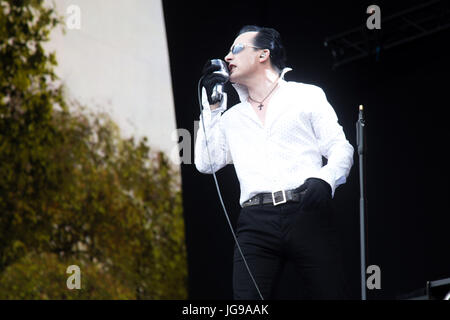 Dannati effettuando in corrispondenza di Barclaycard British Summertime in Hyde Park Foto Stock