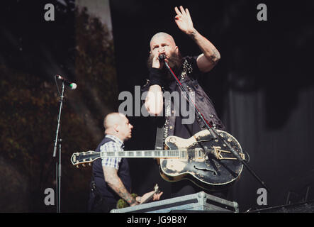 Rancido effettuando in corrispondenza di Barclaycard British Summertime in Hyde Park Foto Stock