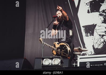 Rancido effettuando in corrispondenza di Barclaycard British Summertime in Hyde Park Foto Stock