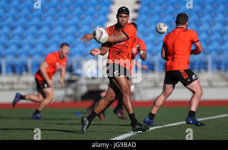 La Nuova Zelanda è Julian Savea durante una sessione di formazione presso la fiducia Arena, Henderson. Foto Stock