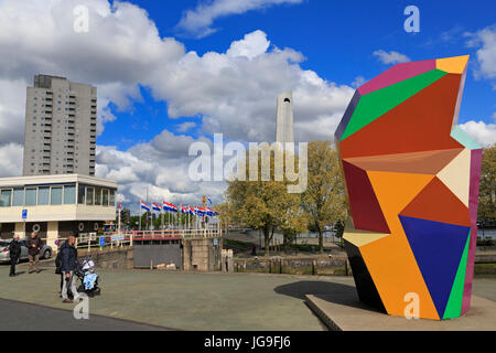 Maratona di scultura, Quartiere Marittimo di Rotterdam South Holland, Paesi Bassi, Europa Foto Stock