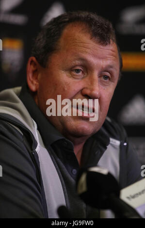 Nuova Zelanda assistant coach Ian Foster nel corso di una conferenza stampa presso la Heritage Hotel Auckland. Foto Stock