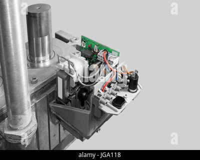 Elettronica Industriale. Valvola gas unità. Per la fornitura di gas al bruciatore. Foto Stock