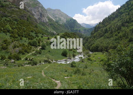 La Valle de Bujaruelo nel Parco Nazionale di Ordesa Foto Stock