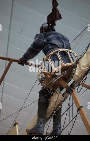 Modello di aviatore francese henri Fabre (1910) Foto Stock