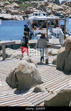 Crusing intorno a Bonifacio (Sud della Corsica) Foto Stock