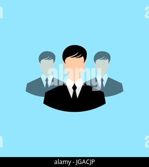 Avatar imposta fronte ritratto office dipendente della squadra per il web design - Applicazione Foto Stock