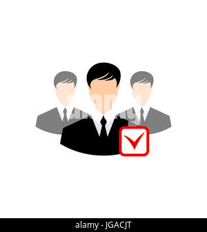 Avatar imposta fronte ritratto office dipendente della squadra per il web design - Applicazione Foto Stock