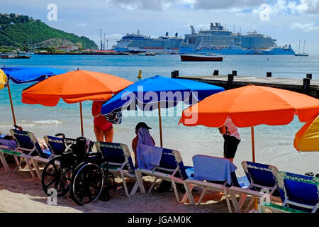 St Maarten Caribbean Cruise Line Celebrity Vista Isola Sud della isola dei Caraibi crociera da Miami Florida Foto Stock