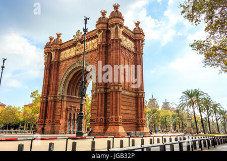 Arco di Trionfo a Barcellona, in Catalogna, Spagna Foto Stock