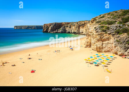 Spiaggia di beliche accanto a Sagres, Saint Vincent cape, algarve, portogallo Foto Stock