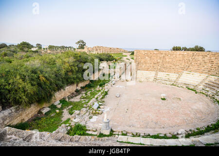 Anfiteatro romano di antica città di Salamina si trova nella parte orientale di Cipro. Foto Stock