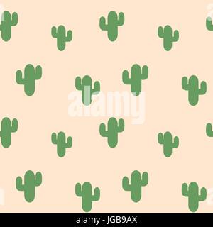 Carino il verde cactus piante grasse su sfondo rosa vettore perfetta illustrazione del modello Illustrazione Vettoriale