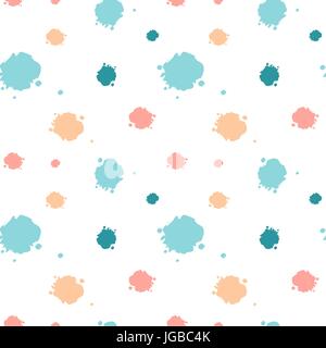 Carino il vettore seamless pattern illustrazione dello sfondo con macchie di inchiostro Illustrazione Vettoriale