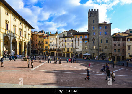 Arezzo, Italia - La meravigliosa Etrusca e rinascimentale della città della regione Toscana. Foto Stock