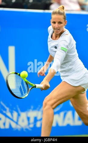 Kristyna Pliskova (Ceco) giocando a Aegon International 2017, Eastbourne Foto Stock