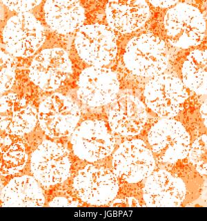 Timbro arancione sfondo senza giunture. Succo di arancia pattern con timbro della silhouette orange Illustrazione Vettoriale