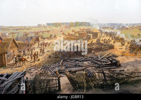 Dettagli del dipinto della battaglia di Borodinò (battaglia di Mosca), 7 settembre 1812, da Louis-François Lejeune, 1822 Foto Stock