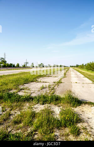 La storica Route 66, Illinois, Stati Uniti d'America Foto Stock