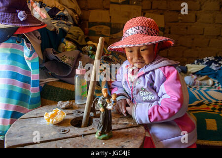 I popoli indigeni della regione di Puna, Argentina del nord Foto Stock