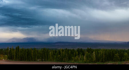 Tempesta in barreal, San Juan, Argentina Foto Stock