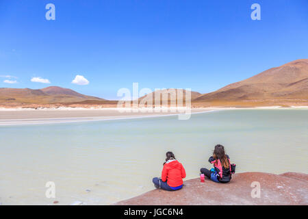 Laguna Tuyacto, los Flamencos riserva nazionale, il Deserto di Atacama, Cile Foto Stock