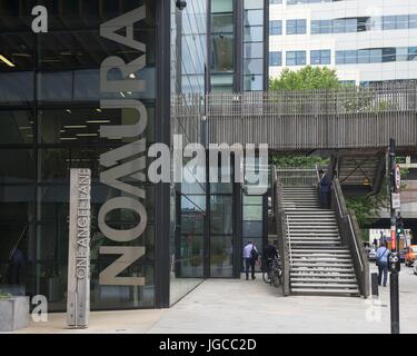 London, Regno Unito di Gran Bretagna e Irlanda del Nord. 04 Luglio, 2017. NOMURA Holdings l'Europa. Londra, Regno Unito. 04/07/2017 | Utilizzo di credito in tutto il mondo: dpa/Alamy Live News Foto Stock