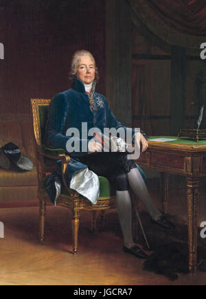 CHARLES MAURICE de TALLEYRAND-PÉRIGORD (1754-1838), uomo politico francese e il vescovo dipinta da François Gérard nel 1808 Foto Stock