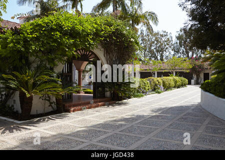 Spagnolo residenza coloniale in Malibu Foto Stock