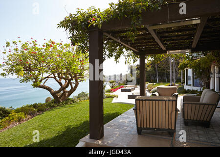 Spagnolo residenza coloniale in Malibu Foto Stock