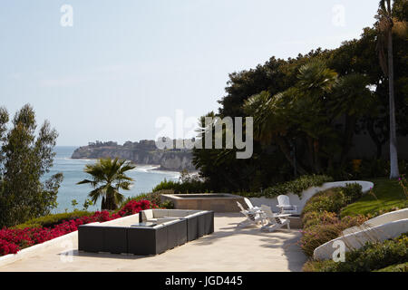 Spagnolo residenza coloniale in Malibu Foto Stock