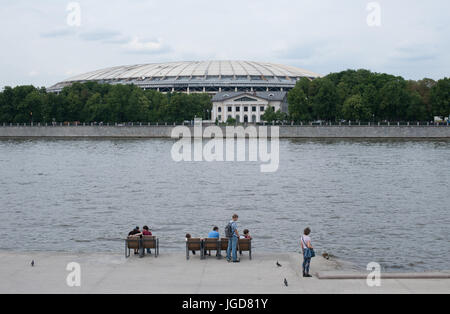 Mosca, Russia - 18 June, 2017. Vista su Luzhniki Olympic Sport Complex di Mosca Foto Stock