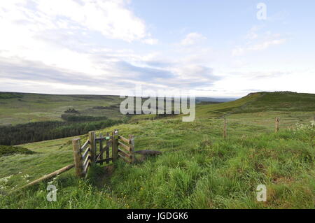 Il Peak District a sud dal sistema operativo di riferimento griglia 251816 est di Hathersage su Derbyshire/ Sud Yorshire frontiera, England Regno Unito Foto Stock