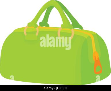 Green borsa sportiva icona, stile cartoon Illustrazione Vettoriale