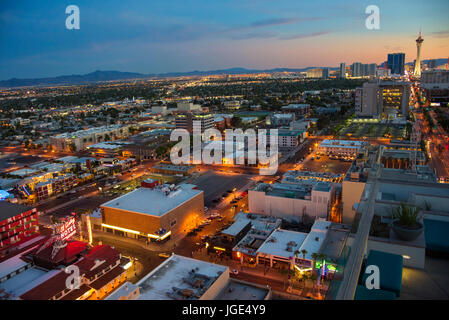 Paesaggio al tramonto, Las Vegas, Nevada, Stati Uniti Foto Stock