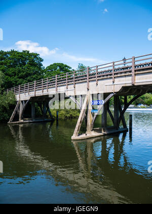 Goring e Streatley Bridge,oltre il Fiume Tamigi, Berkshire/Oxfordshire, Inghilterra Foto Stock