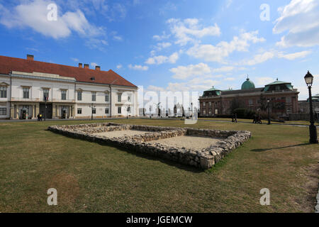 Il Sandor Palace, la sede del presidente della Repubblica di Ungheria, la Collina del Castello, palazzo di Buda, città di Budapest, Ungheria. Foto Stock