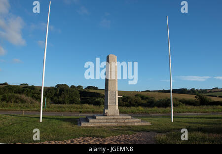 Il memoriale presentato dagli Stati Uniti alla gente del sud di prosciutti, Devon Foto Stock