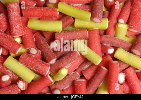 Jelly liquirizia candy stick rosso e giallo Foto Stock