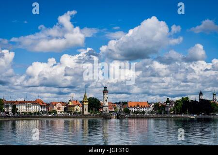 Lungomare di Lindau sul Lago di Costanza (Germania) Foto Stock
