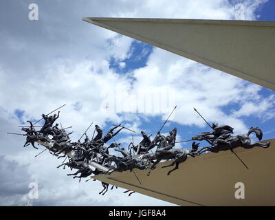 18giugno 2017, PAIPA, COLOMBIA - Il Pantano de Vargas monumento ricorda la vittoria decisiva nel corso di spagnolo che ha ottenuto l'indipendenza colombiana Foto Stock