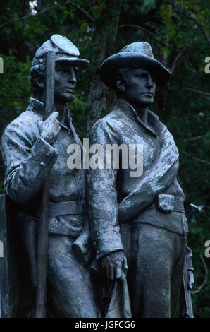 Accampati Memorial, Shiloh National Military Park, Tennessee Foto Stock