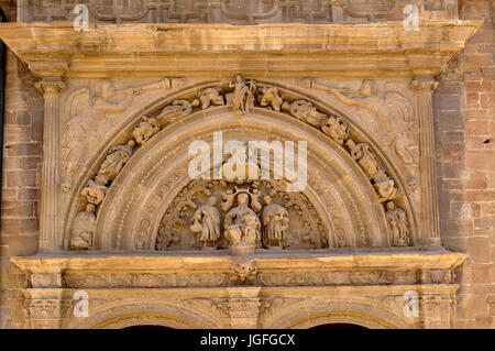 Un dettaglio della cattedrale di Calahorra, La Rioja, Spagna Foto Stock