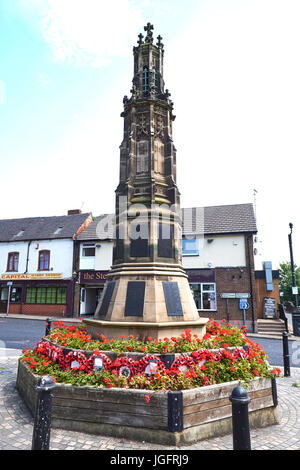 War Memorial, Market Place, Uttoxeter, Staffordshire, Regno Unito Foto Stock