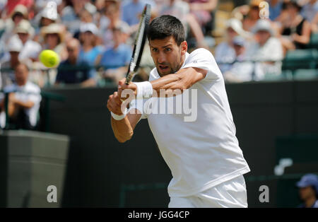 NOVAK DJOKOVIC, Serbia, i campionati di Wimbledon 2017, 2017 Foto Stock