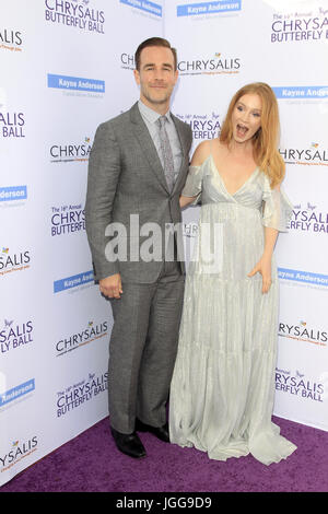 3 giugno 2017 - Los Angeles, CA, Stati Uniti d'America - LOS ANGELES - giu 3: James Van Der Beek, Kimberly Brook presso la 16th Annual Chrysalis Butterfly Ball al patrimonio privato il 3 giugno 2017 a Los Angeles, CA (credito Immagine: © Kay Blake via ZUMA filo) Foto Stock